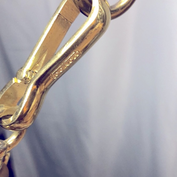 COACH Leather and Sateen Signature Audrey Chainlink Ivory Ivory Beige handbag. - Picture 3 of 16